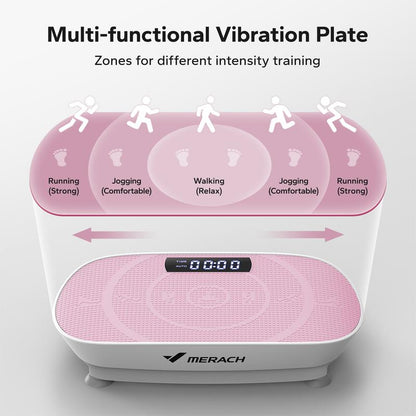 MERACH Vibration Plate Exercise Machine, Lymphatic Drainage Machine, Whole Body Workout Vibration Platform for Wellness and Fitness