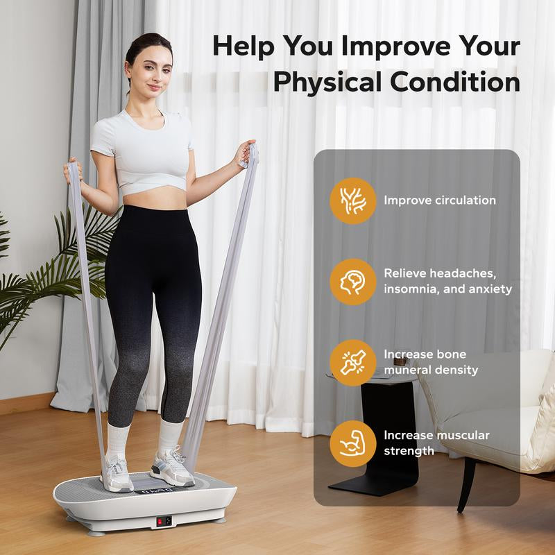 MERACH Vibration Plate Exercise Machine, Lymphatic Drainage Machine, Whole Body Workout Vibration Platform for Wellness and Fitness